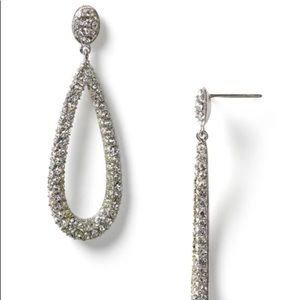 Nadri Open Long Teardrop Earrings